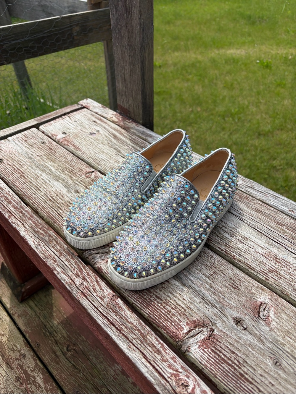 Christian Louboutin Spikes Roller Boat Flats